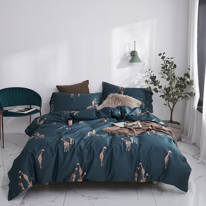 91家纺网 家纺一手货源 找家纺 优然居家纺 2019活性印花四件套新款 沃恩