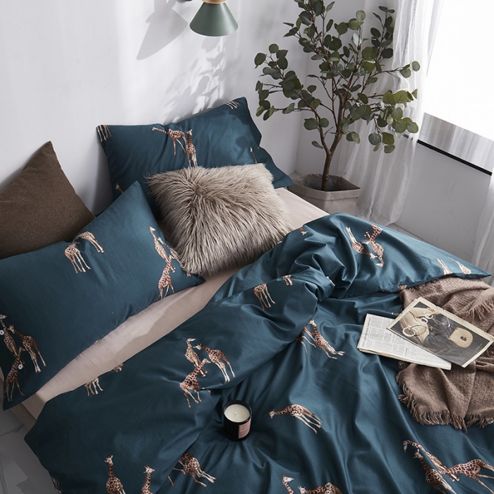 91家纺网 家纺一手货源 找家纺 优然居家纺 2019活性印花四件套新款 沃恩