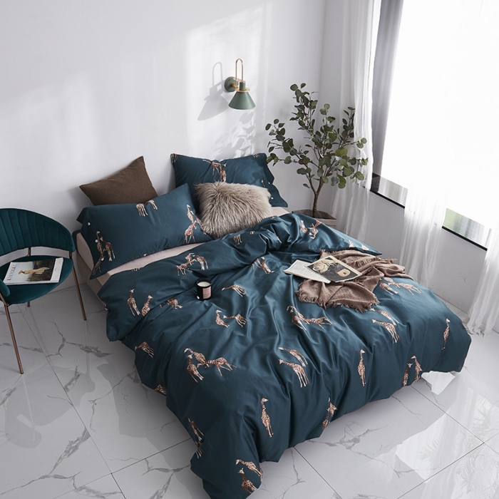 91家纺网 家纺一手货源 找家纺 优然居家纺 2019活性印花四件套新款 沃恩