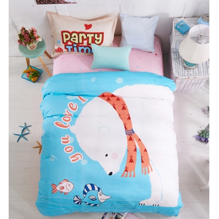 91家纺网 家纺一手货源 找家纺 （总）萌宝家纺 纯棉卡通三件套床单款