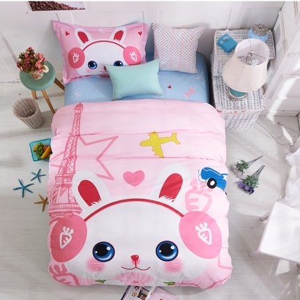 91家纺网 家纺一手货源 找家纺 （总）萌宝家纺 纯棉卡通三件套床单款