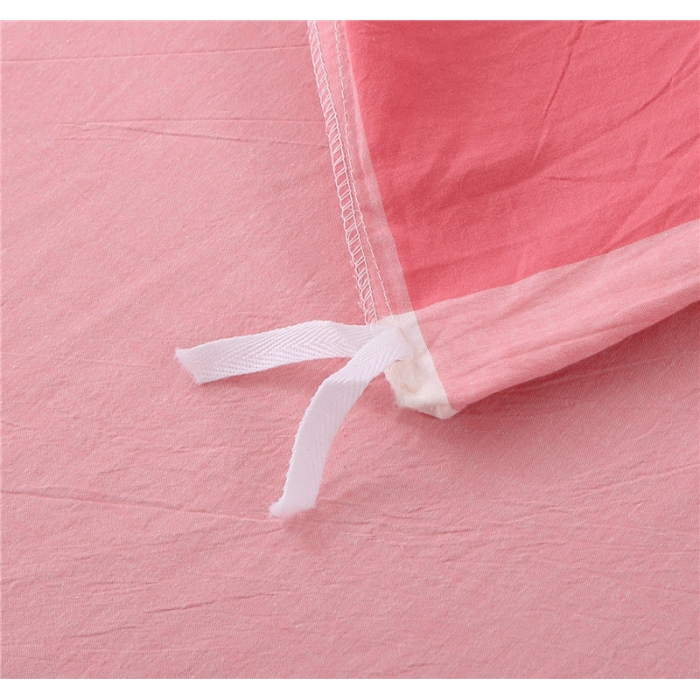 91家纺网 家纺一手货源 找家纺 例外Home 水洗棉四件套床笠款红大格