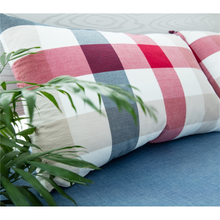 91家纺网 家纺一手货源 找家纺 例外Home 水洗棉四件套床笠款骑士红