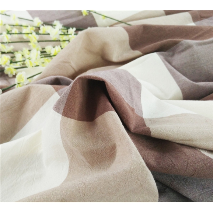 91家纺网 家纺一手货源 找家纺 例外Home 水洗棉四件套床单款咖大格