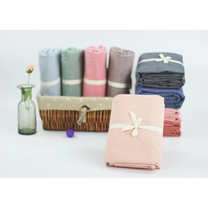 91家纺网 家纺一手货源 找家纺 例外Home 水洗棉四件套床单款素玉