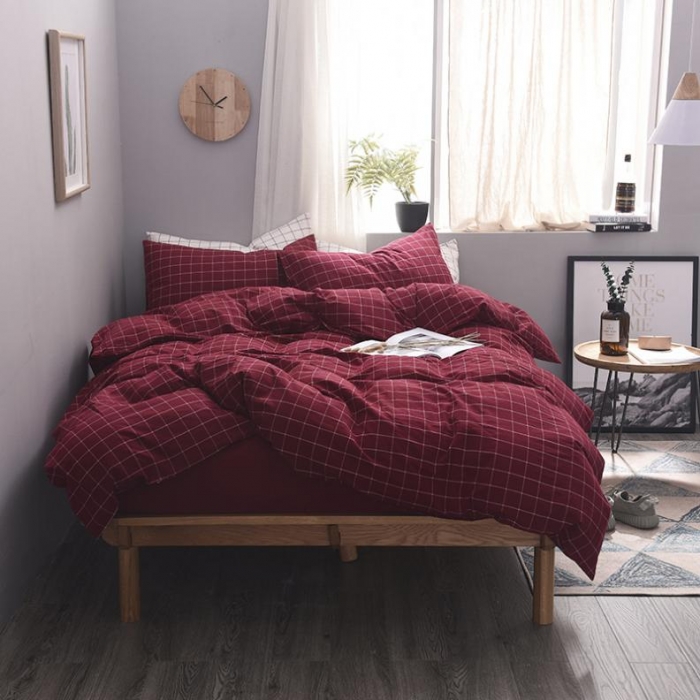 91家纺网 家纺一手货源 找家纺 例外Home 水洗棉四件套床单款盛夏