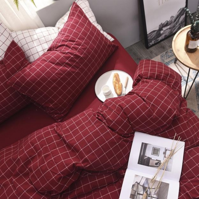 91家纺网 家纺一手货源 找家纺 例外Home 水洗棉四件套床单款盛夏