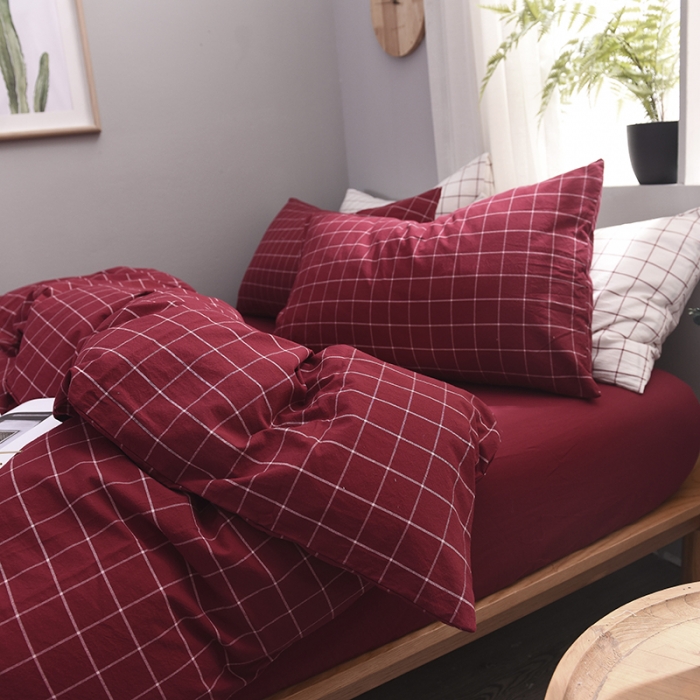 91家纺网 家纺一手货源 找家纺 例外Home 水洗棉四件套床单款盛夏