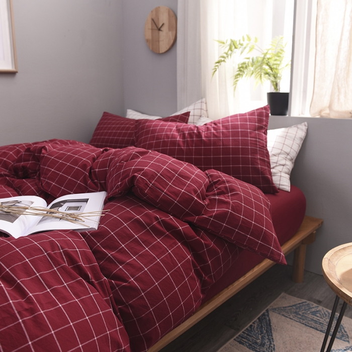 91家纺网 家纺一手货源 找家纺 例外Home 水洗棉四件套床单款盛夏