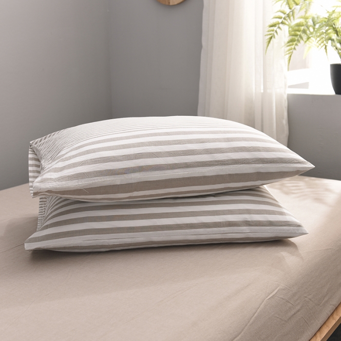 91家纺网 家纺一手货源 找家纺 例外Home 水洗棉四件套床单款渐变-卡其