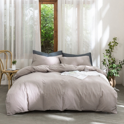 91家纺网 家纺一手货源 找家纺 （总）例外Home 2020无印水洗棉基础款四件套床笠款