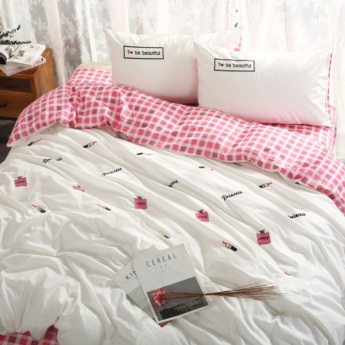 91家纺网 家纺一手货源 找家纺 艾米家居 全棉绣花四件套摩登公主