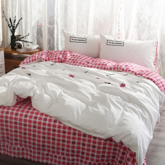 91家纺网 家纺一手货源 找家纺 艾米家居 全棉绣花四件套摩登公主