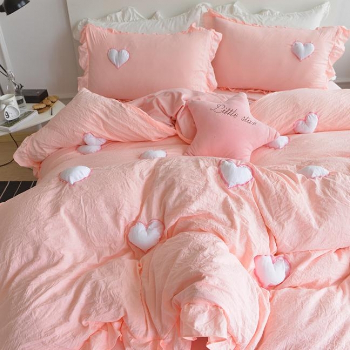 91家纺网 家纺一手货源 找家纺 （总）艾米家居 韩版公主风水洗棉+水晶绒立体绣四件套