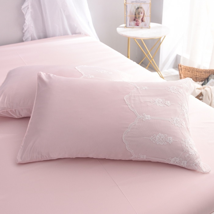 91家纺网 家纺一手货源 找家纺 艾米家居 水洗真丝四件套纯真系列 粉玉色