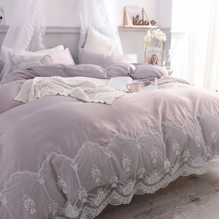 91家纺网 家纺一手货源 找家纺 艾米家居 水洗真丝四件套纯真系列 浅香槟色