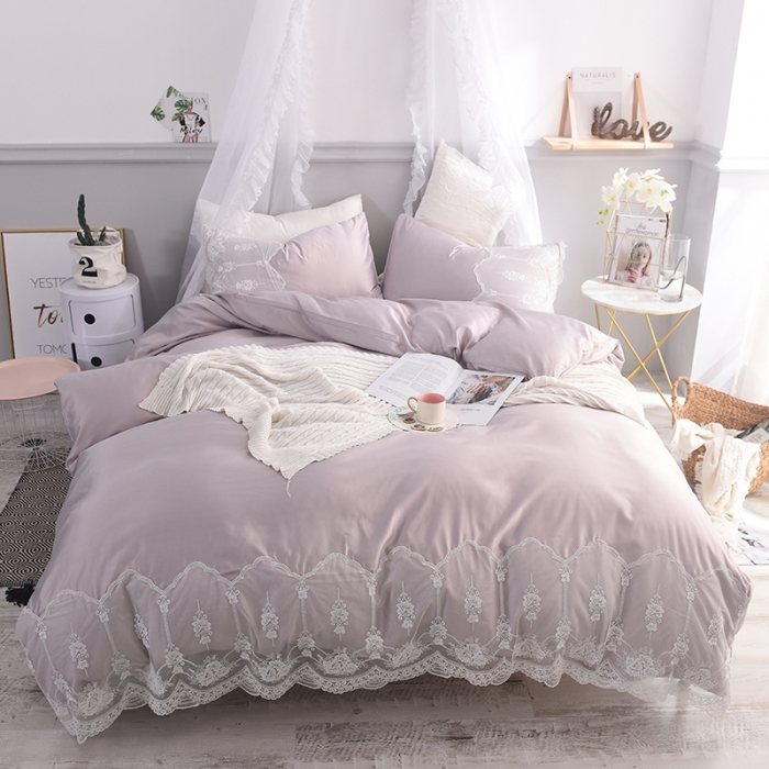 91家纺网 家纺一手货源 找家纺 艾米家居 水洗真丝四件套纯真系列 浅香槟色