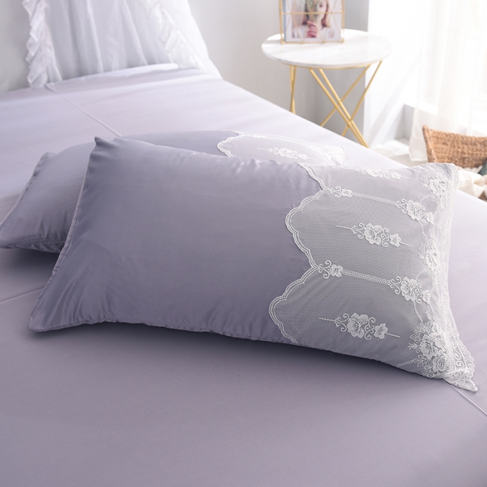 91家纺网 家纺一手货源 找家纺 艾米家居 水洗真丝四件套纯真系列 蓝灰色