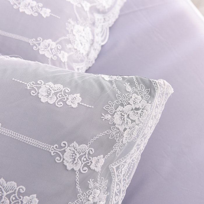 91家纺网 家纺一手货源 找家纺 艾米家居 水洗真丝四件套纯真系列 蓝灰色