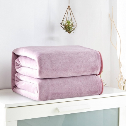 91家纺网 家纺一手货源 找家纺 总来菲2025纯色金貂绒毯法兰绒毯子加厚法莱绒1.5KG公斤