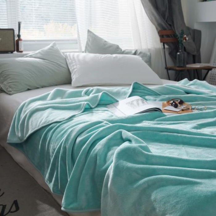 91家纺网 家纺一手货源 找家纺 （总）来菲毛毯 320克金貂绒纯色毛毯加厚盖毯毯子1.5公斤