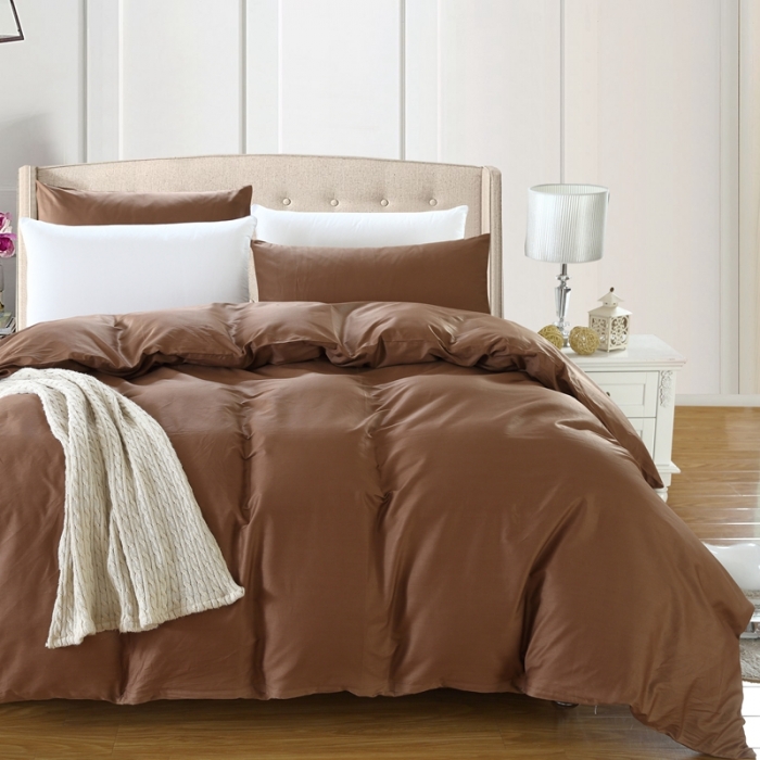 91家纺网 家纺一手货源 找家纺 拼社家纺 纯色单品被套  胡桃咖