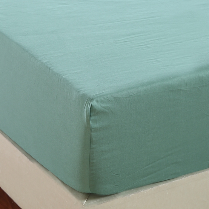 91家纺网 家纺一手货源 找家纺 拼社家纺 纯色单品床笠 玛瑙绿