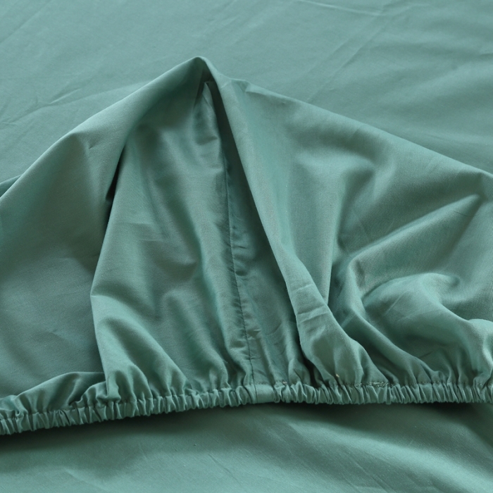 91家纺网 家纺一手货源 找家纺 拼社家纺 纯色单品床笠 玛瑙绿