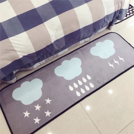 91家纺网 家纺一手货源 找家纺 昔可家纺 长条地垫瑜伽垫爬爬垫云朵雨滴