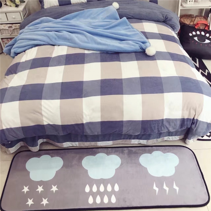 91家纺网 家纺一手货源 找家纺 昔可家纺 长条地垫瑜伽垫爬爬垫云朵雨滴