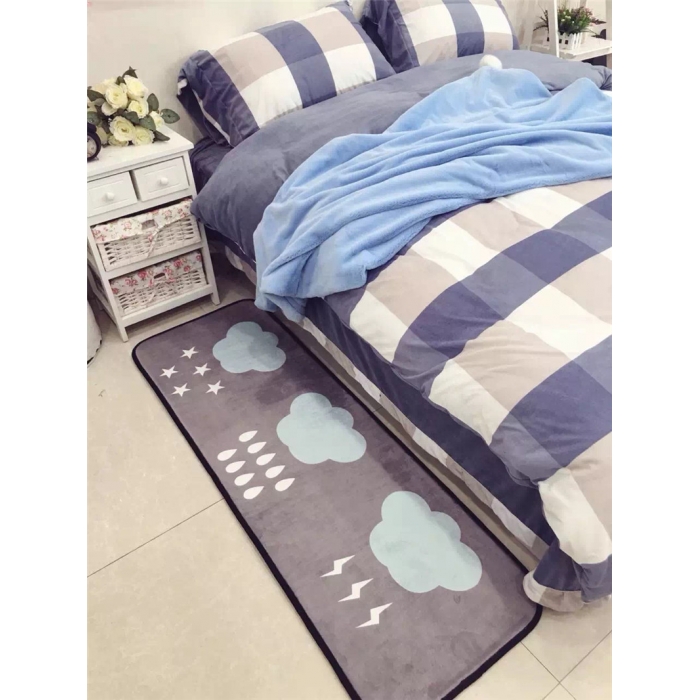 91家纺网 家纺一手货源 找家纺 昔可家纺 长条地垫瑜伽垫爬爬垫云朵雨滴