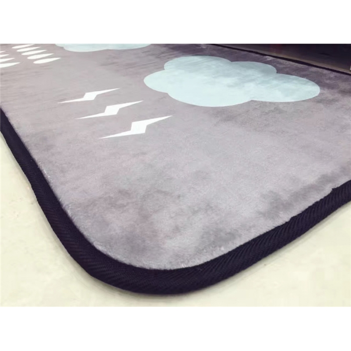 91家纺网 家纺一手货源 找家纺 昔可家纺 长条地垫瑜伽垫爬爬垫云朵雨滴