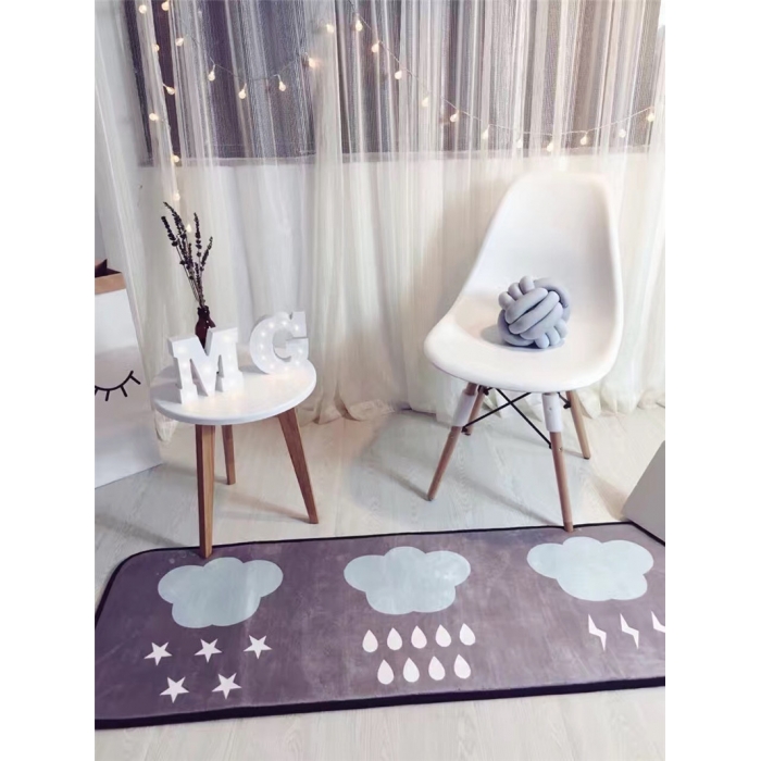 91家纺网 家纺一手货源 找家纺 昔可家纺 长条地垫瑜伽垫爬爬垫云朵雨滴