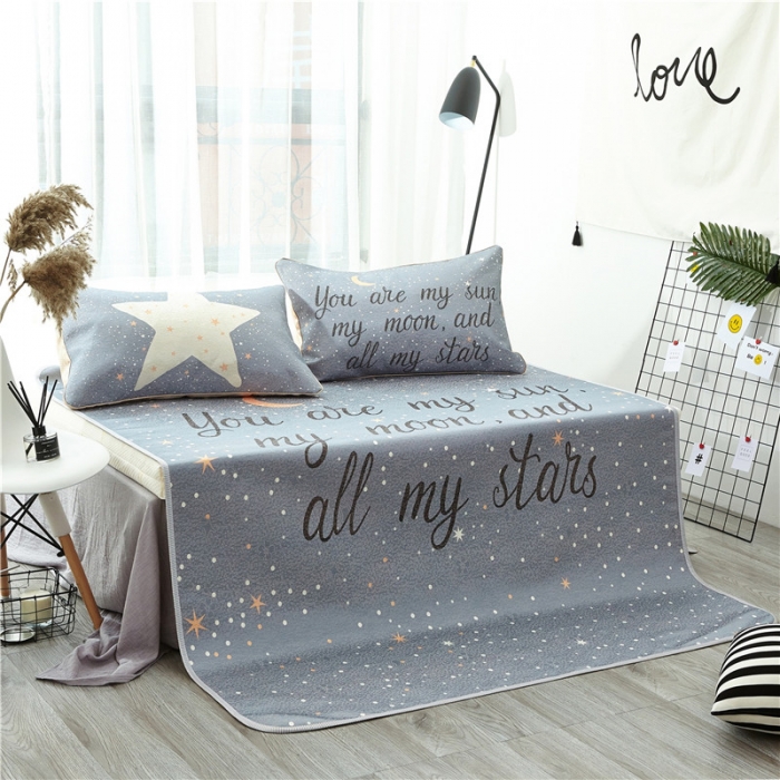 91家纺网 家纺一手货源 找家纺 昔可家纺 2017冰丝席系列星空