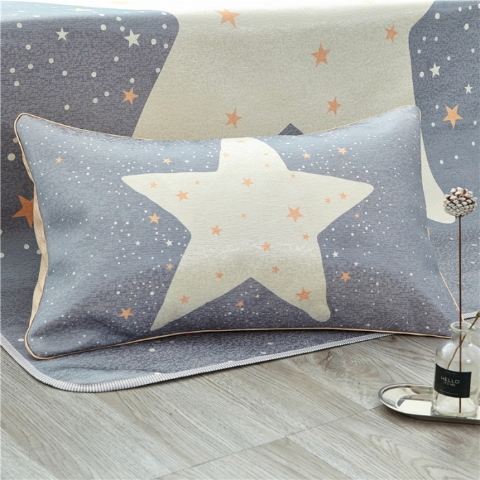 91家纺网 家纺一手货源 找家纺 昔可家纺 2017冰丝席系列INS五角星