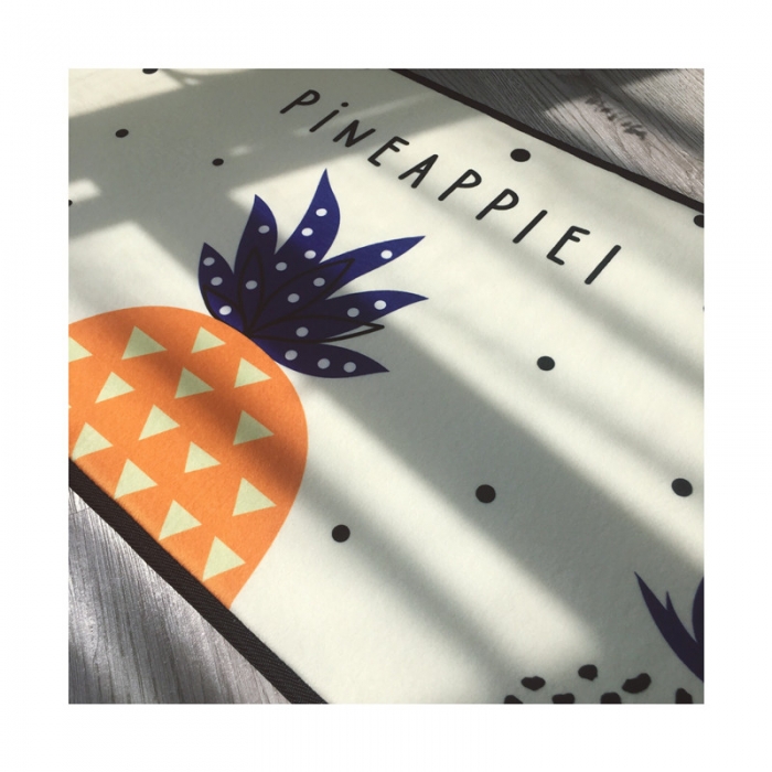 91家纺网 家纺一手货源 找家纺 昔可家纺 2017新款长条地垫菠萝