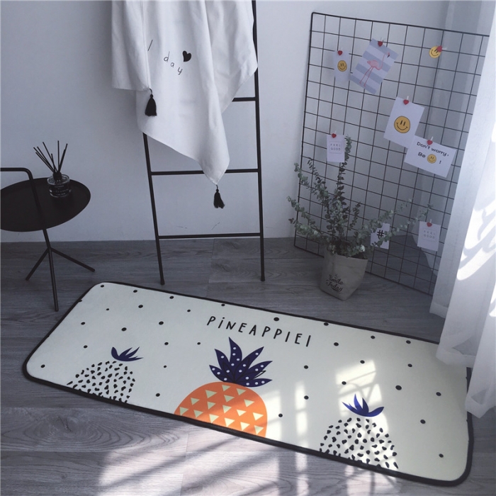 91家纺网 家纺一手货源 找家纺 昔可家纺 2017新款长条地垫菠萝