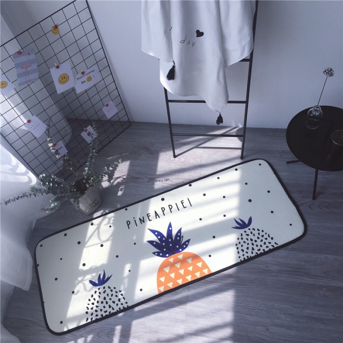 91家纺网 家纺一手货源 找家纺 昔可家纺 2017新款长条地垫菠萝