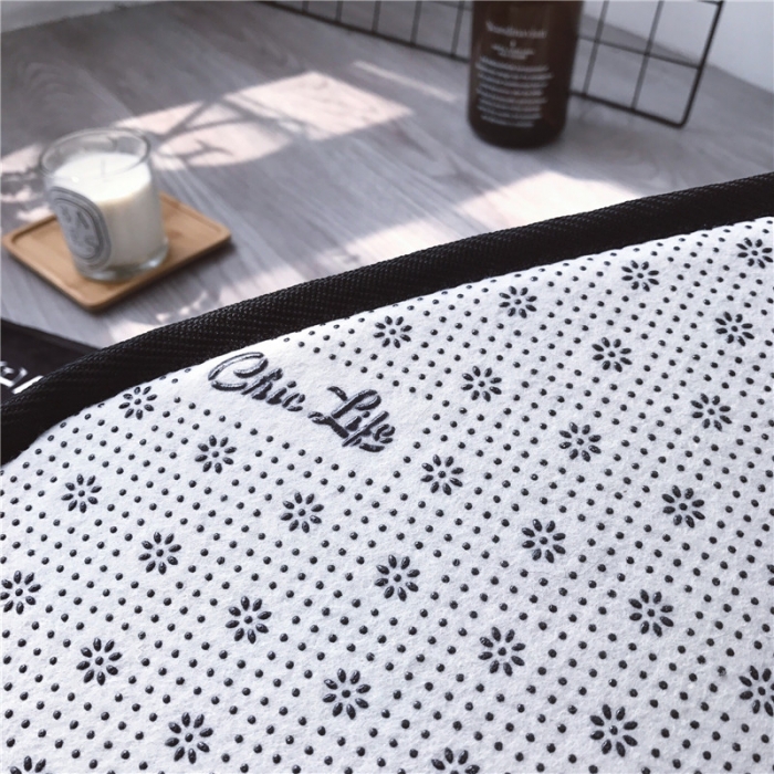 91家纺网 家纺一手货源 找家纺 昔可家纺 2017新款长条地垫创意厨房-黑底