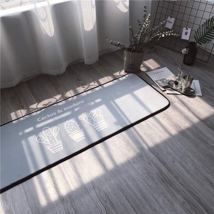 91家纺网 家纺一手货源 找家纺 昔可家纺 2017新款长条地垫仙人掌