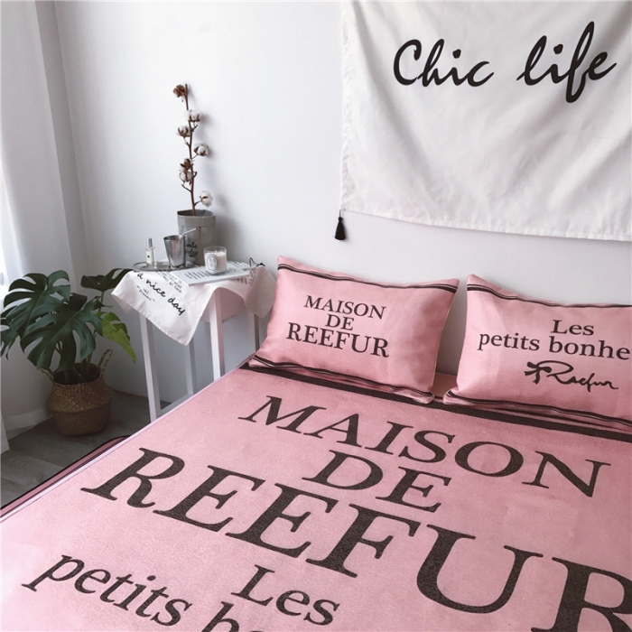 91家纺网 家纺一手货源 找家纺 昔可家纺 2017冰丝席系列女神梨花