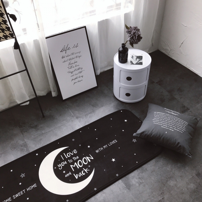 91家纺网 家纺一手货源 找家纺 昔可家纺 2017新款长条地垫Moon