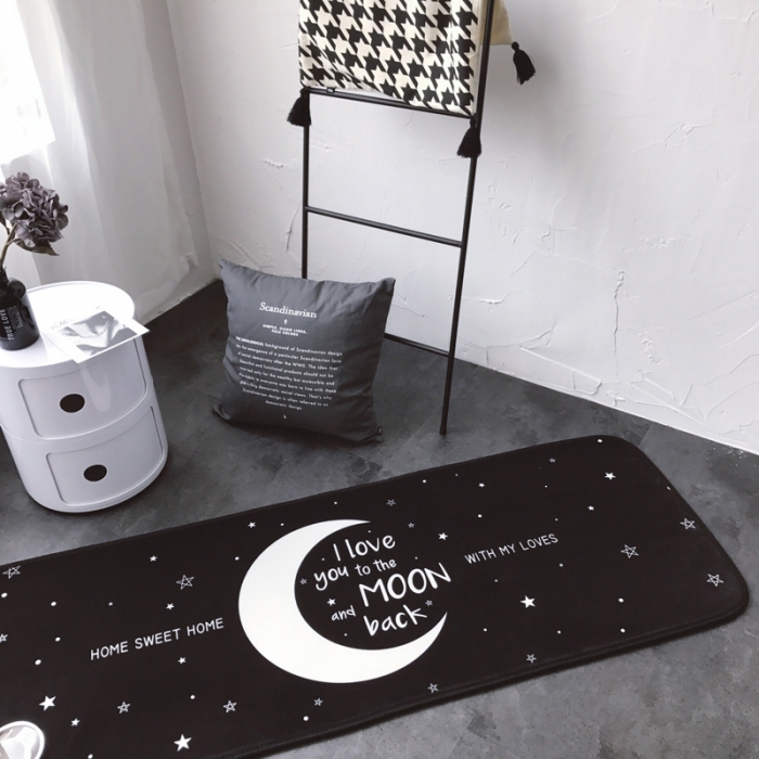 91家纺网 家纺一手货源 找家纺 昔可家纺 2017新款长条地垫Moon