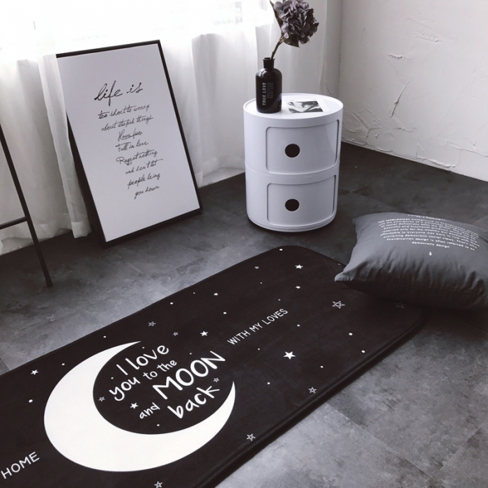 91家纺网 家纺一手货源 找家纺 昔可家纺 2017新款长条地垫Moon