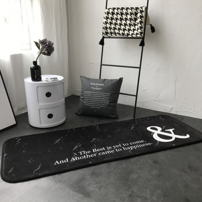 91家纺网 家纺一手货源 找家纺 昔可家纺 2017新款长条地垫大理石纹