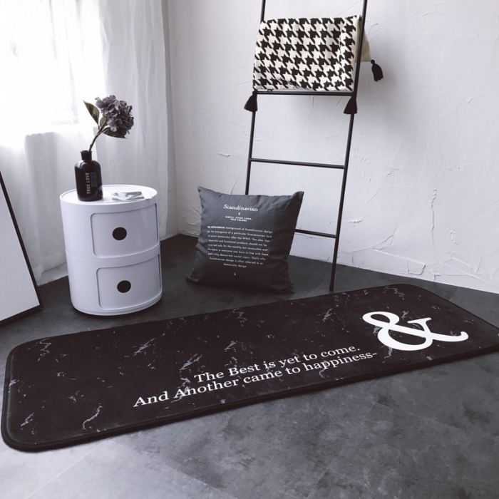 91家纺网 家纺一手货源 找家纺 昔可家纺 2017新款长条地垫大理石纹