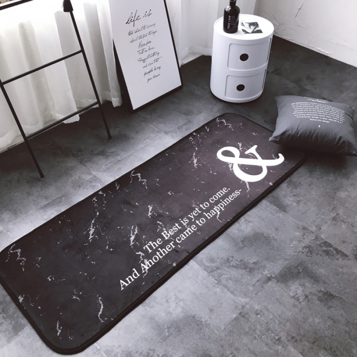 91家纺网 家纺一手货源 找家纺 昔可家纺 2017新款长条地垫大理石纹