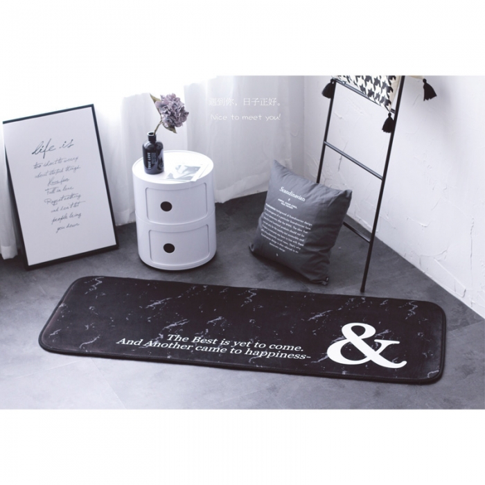 91家纺网 家纺一手货源 找家纺 昔可家纺 2017新款长条地垫大理石纹