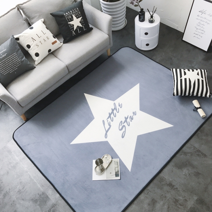 91家纺网 家纺一手货源 找家纺 昔可家纺 新款chic风大地垫Little-star