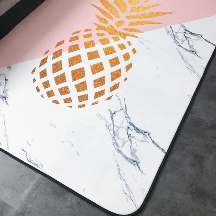 91家纺网 家纺一手货源 找家纺 昔可家纺 新款chic风大地垫菠萝